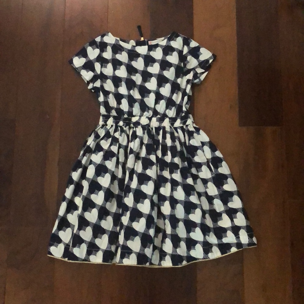 Girls heart dress with synched waist.